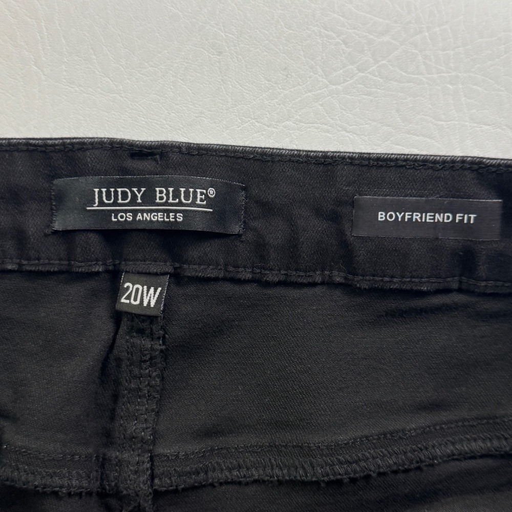 Judy Blue Boyfriend Fit Black Jeans Plus Size 20W Stretchy Denim JB88175 BK - Picture 3 of 16